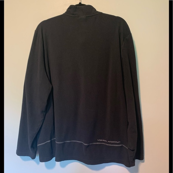 Under Armour Light Fleece Black Quarter Zip Pullover Sz XXL - Picture 2 of 7